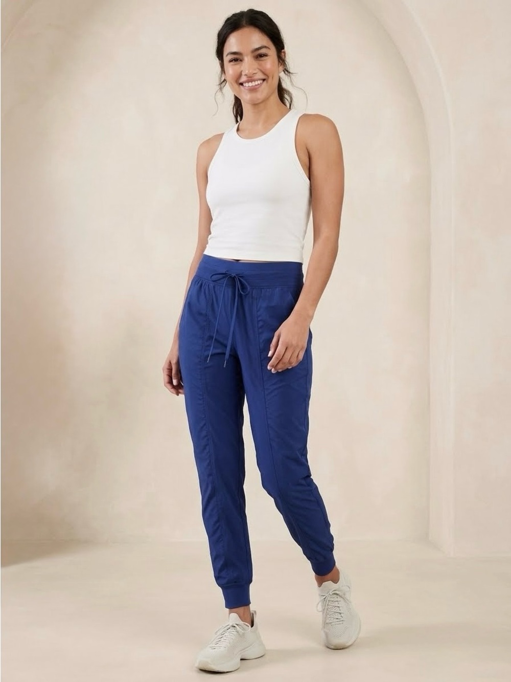Lululemon Dance Studio Mid-Rise Pinstripe Jogger Workout Pants True Navy, Size 6
